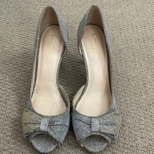 Silver and gold dress heels. Open toe